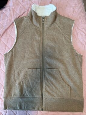 Jones New York Tan Sherpa-Lined Zip Vest for Kids